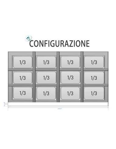 Mostrador para pizza de 3 puertas - cm 136,5 x 70 x 95 h