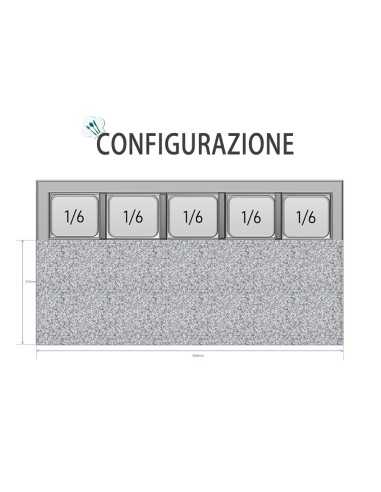 Mostrador para pizza de 2 puertas - Porta ingredientes - cm 90 x 70 x 115,7 h