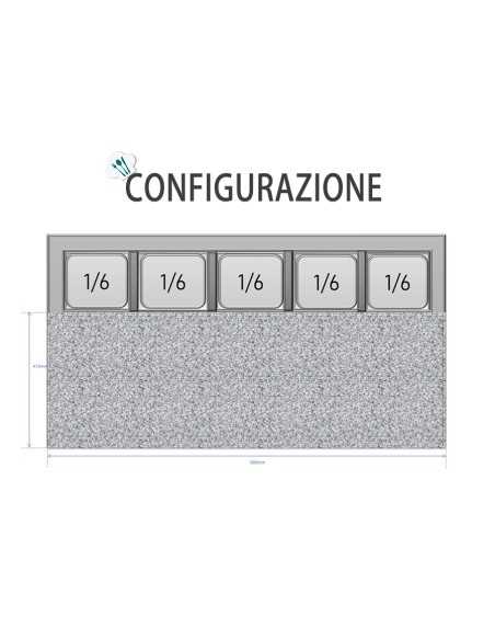 Mostrador para pizza de 2 puertas - Porta ingredientes - cm 90 x 70 x 115,7 h