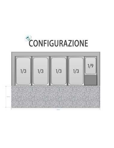 Banco pizza 2 porte - Porta ingredienti - cm 90 x 70 x 115.7 h
