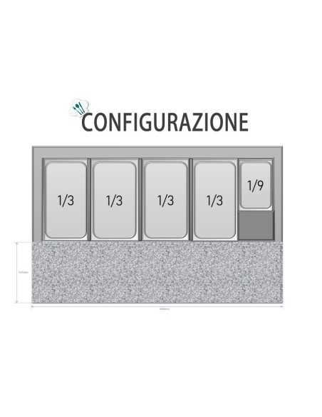 Banco pizza 2 porte - Porta ingredienti - cm 90 x 70 x 115.7 h