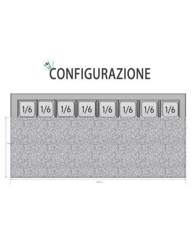 Mostrador para pizzas de 3 puertas - Porta ingredientes - cm 135,6 x 70 x 115,7 h