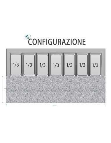 Banco pizza 3 porte - Vetrina - cm 138 x 70 x 116.8 h