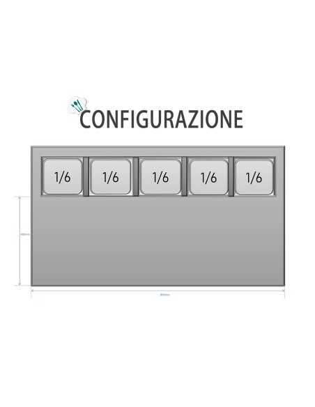Pizza counter 2 door - Ingredient holder - cm 90 x 70 x 110.5 h