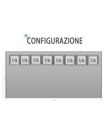 Pizza counter 3 door - Display cabinet - cm 138 x 70 x 110.5 h