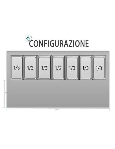 Banco pizza 3 porte - Porta ingredienti - cm 138 x 70 x 110.5 h