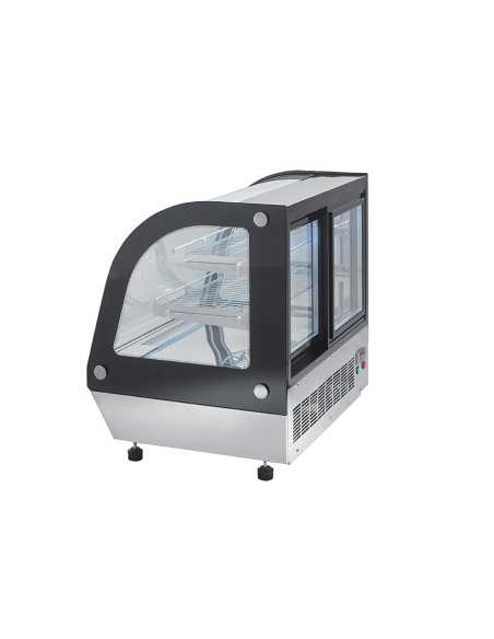Refrigerated display case - Capacity Lt. 130 - Temperature +2°/+8°C - 2 intermediate shelves - Ventilated - cm 90 x 56 x 68 h