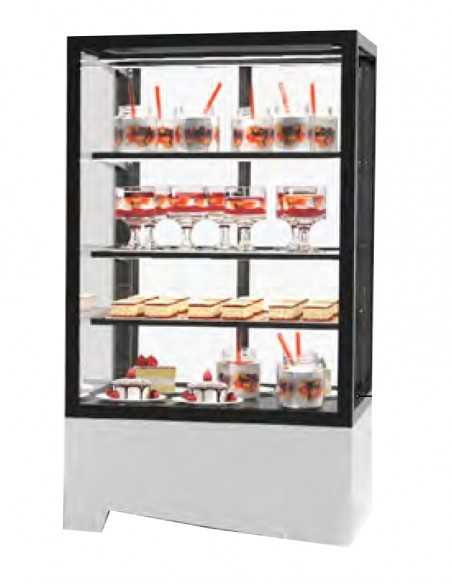 Refrigerated display case - Temperature +4°C/+8°C - Led lighting - Cm 60 x 60 x 115 h