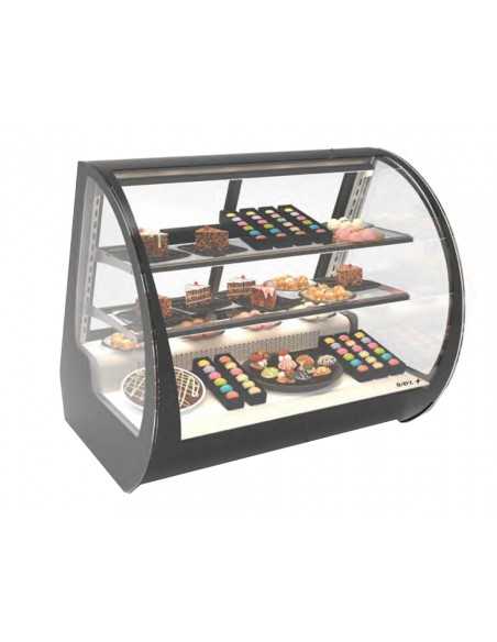 Refrigerated display case -Temperature +4°C/+8°C - With glass crystals - Cm 80 x 70 x 74 h