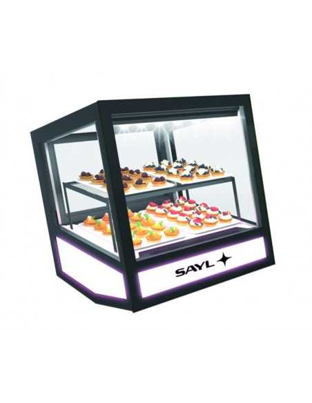 Vetrina refrigerata -Temperatura +4°C/+8°C - Con cristalli in vetro - Cm 62 x 67 x 67 h