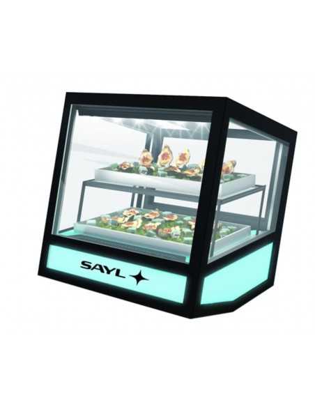 Vetrina refrigerata -Temperatura +4°C/+8°C - Con cristalli in vetro - Cm 62 x 67 x 67 h