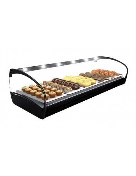 Espositore vetrina calda - Temperatura +30°/+70 °C - Piano unico - Cm 84 x 39.5 x 27 h