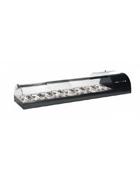 Vetrina refrigerata - Temperatura +2°C/+6°C - N. 8 contenitori GN 1/3 - Cm 178.8 x 39.5 x 24.5 h