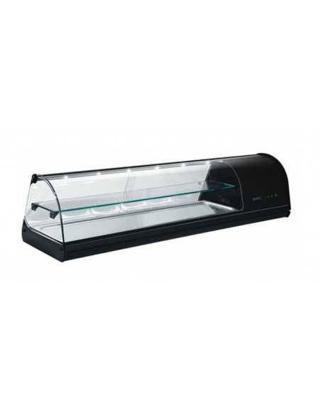 Vetrina refrigerata - Temperatura +2°/+6°C - Vasca stampata in acciaio inox - Cm 178.8 x 39.5 x 36 h