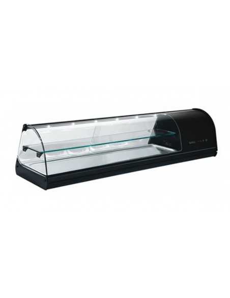 Vetrina refrigerata - Temperatura +2°/+6°C - Vasca stampata in acciaio inox - cm 143.8 x 39.5 x 36 h