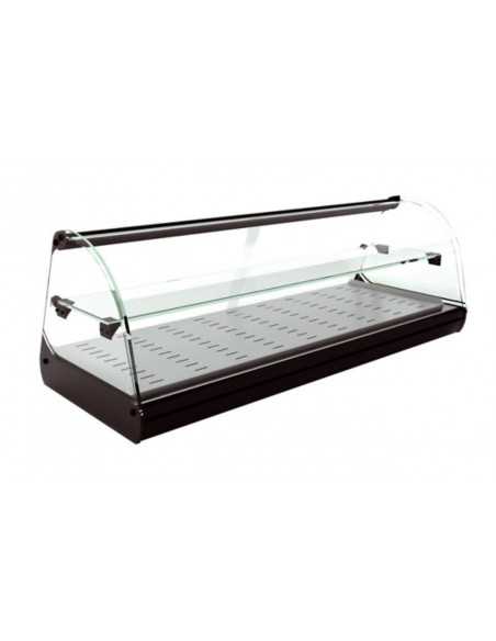 Espositore vetrina calda - Temperatura +30°/+70°C - Base in acciaio inox AISI 304 - Cm 84 x 39.5 x 36 h