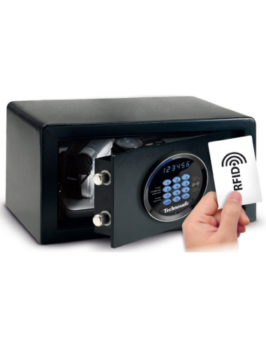 Caja fuerte - Para hoteles - Electrónica - Motorizada - Lector RFID - Pantalla LED - cm 40,5 x 41,5 x 20 h