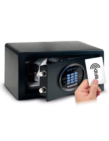 Caja fuerte - Para hoteles - Electrónica - Motorizada - Lector RFID - Pantalla LED - cm 40,5 x 41,5 x 20 h