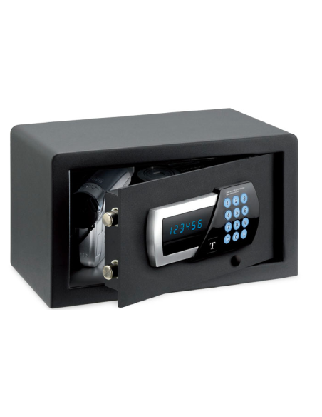 Caja fuerte - Para hoteles - Electrónica - Motorizada - Pantalla LED - cm 28 x 21,5 x 18 h