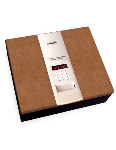 Safe - For hotels - Electronics - Door covered in eco-leather - Opening upwards - cm 40 x 35 x 12.7 h