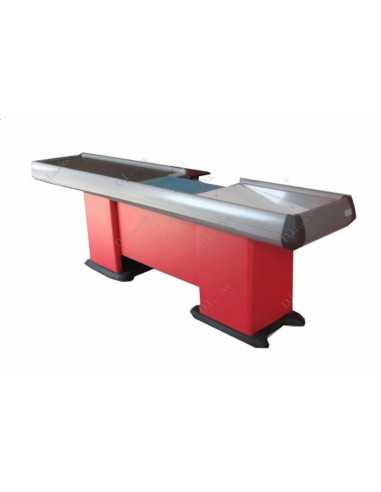 Straight cash desk - Single bowl - Conveyor...