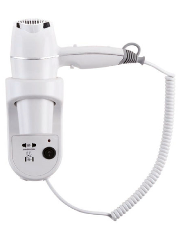 Hair dryer for hotels - Wall support - ABS body - cm 10 x 15 x 30 h