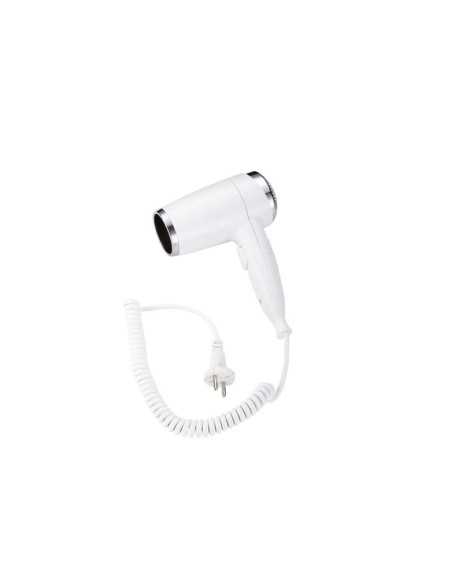 Asciugacapelli per Hotel - Da cassetto - Corpo in ABS bianco - Dimensioni cm 8 x 18 x 23 h