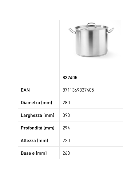 Tall Stew Pot - With Lid - With Encapsulated Sandwich Bottom - Various Sizes