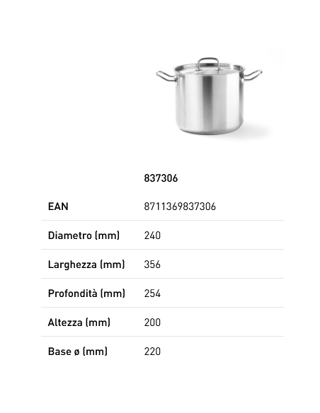 Tall Stew Pot - With Lid - With Encapsulated Sandwich Bottom - Various Sizes