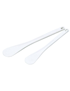 Flat mixing spoon made of glass fiber reinforced polyamide