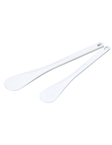 Flat mixing spoon made of glass fiber reinforced polyamide