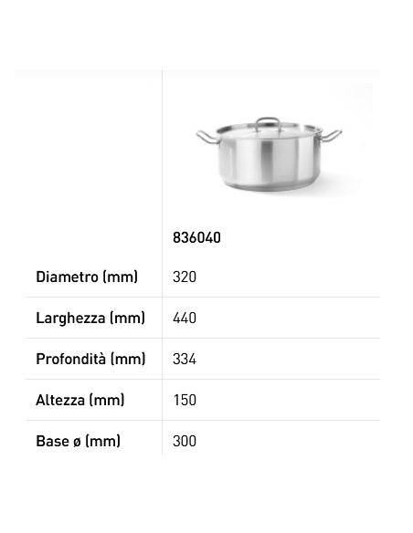 Tegame per carne - Con coperchio - Con fondo incapsulato a sandwich - Varie dimensioni