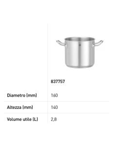 Pentola da stufato alta - Senza coperchio - Con fondo... 2
