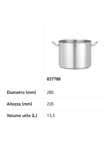 Pentola da stufato alta - Senza coperchio - Con...
