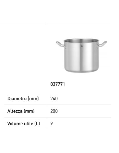 Tall Stew Pot - Without lid - With encapsulated...