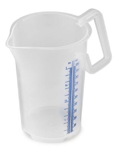Caraffa in PP graduata scala blu con...