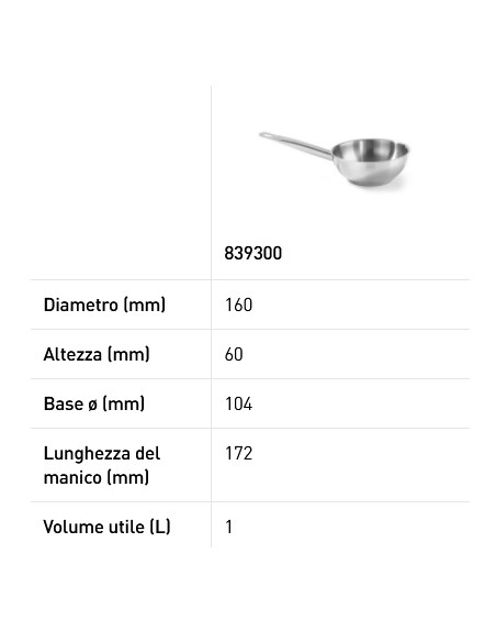 Padella "Sautè" - Con fondo incapsulato a sandwich - Senza coperchio - Manico in acciaio - Varie dimensioni