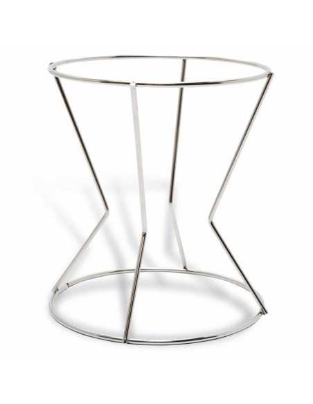 Support for strainer or funnel in stainless steel