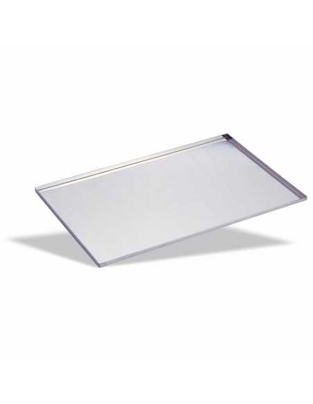 Bandeja rectangular de acero inoxidable para pastelería - Altura 1 cm
