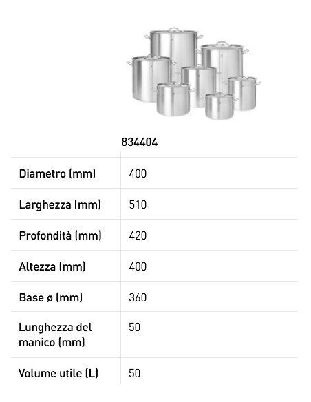 Pot with lid - With encapsulated sandwich bottom - Various sizes