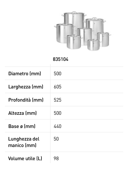 Pot with lid - With encapsulated sandwich bottom - Various sizes