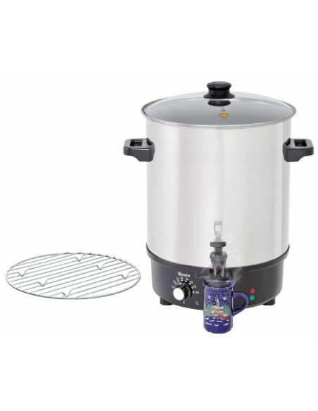 Pentola riscaldante - Ideale per Vin Brulè -Capacità lt 30 - Dimensioni cm 37 Ø x 52 h