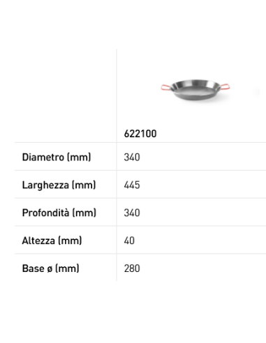 Paella pan - With encapsulated sandwich bottom...