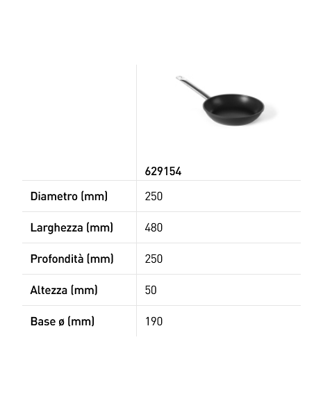 Padella per frittura - Adatta per piastre ad induzione - Varie dimensioni