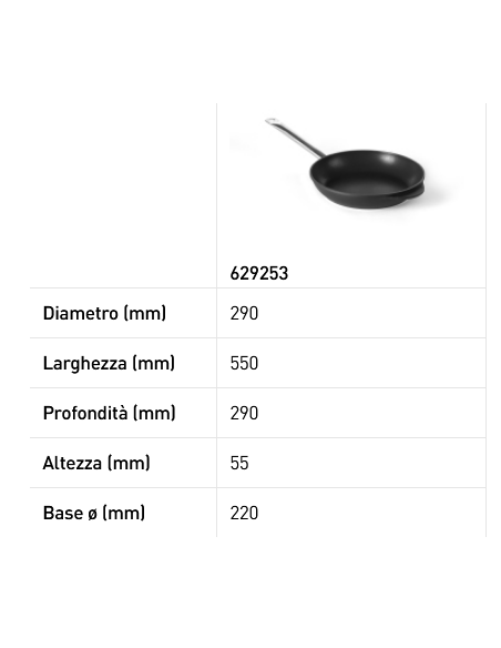 Padella per frittura - Adatta per piastre ad induzione - Varie dimensioni