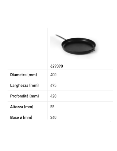 Sartén - Fabricada en aluminio fundido -...
