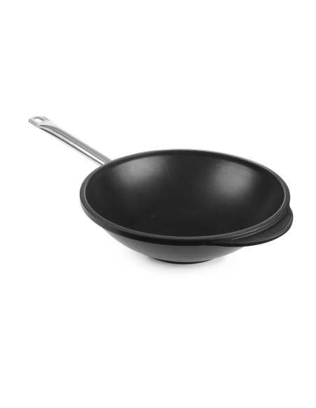 Padella "Wok" - Realizzata in fusione di alluminio - Resistente fino a 250 °C - mm Ø 320 x 100h