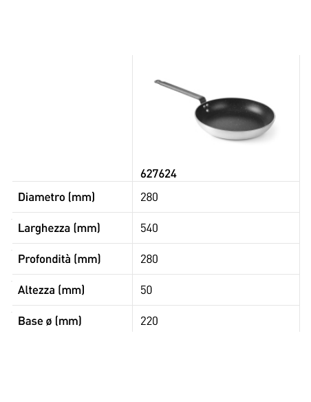 Sartén de aluminio - Con fondo de inducción - Resistente hasta 250 °C - Varias dimensiones