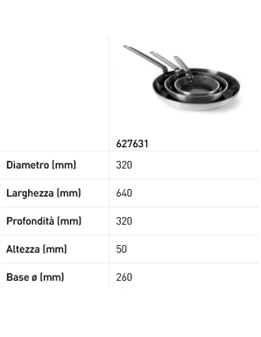 Padella in alluminio - Con fondo per induzione...