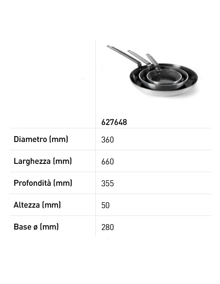 Sartén de aluminio - Con fondo de inducción - Resistente hasta 250 °C - Varias dimensiones
